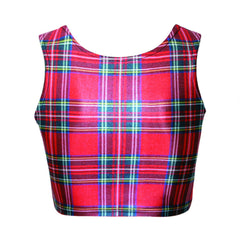 Red Plaid Crop Top