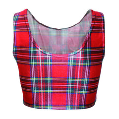 Red Plaid Crop Top