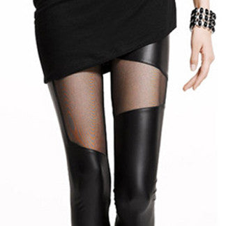 Asym shiny cutout leggings